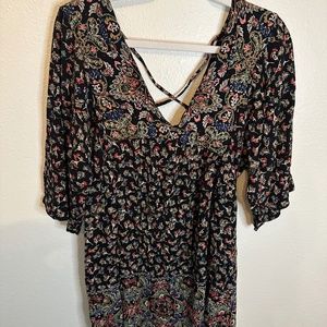 Angie Boho Tunic Top w/ Gold Embellishments